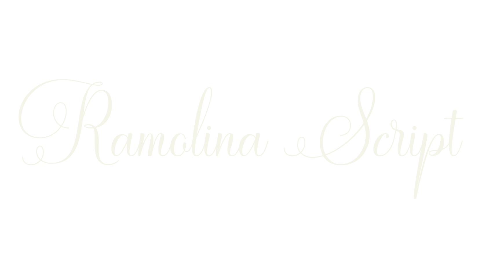 Ramolina Script, calligraphy font preview