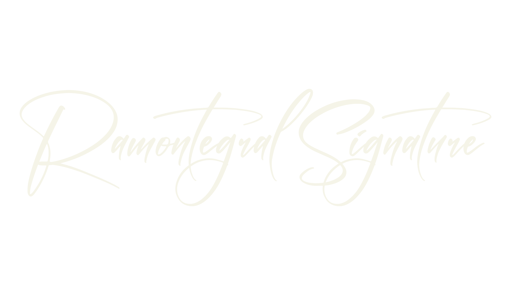 Ramontegral Signature, script font preview