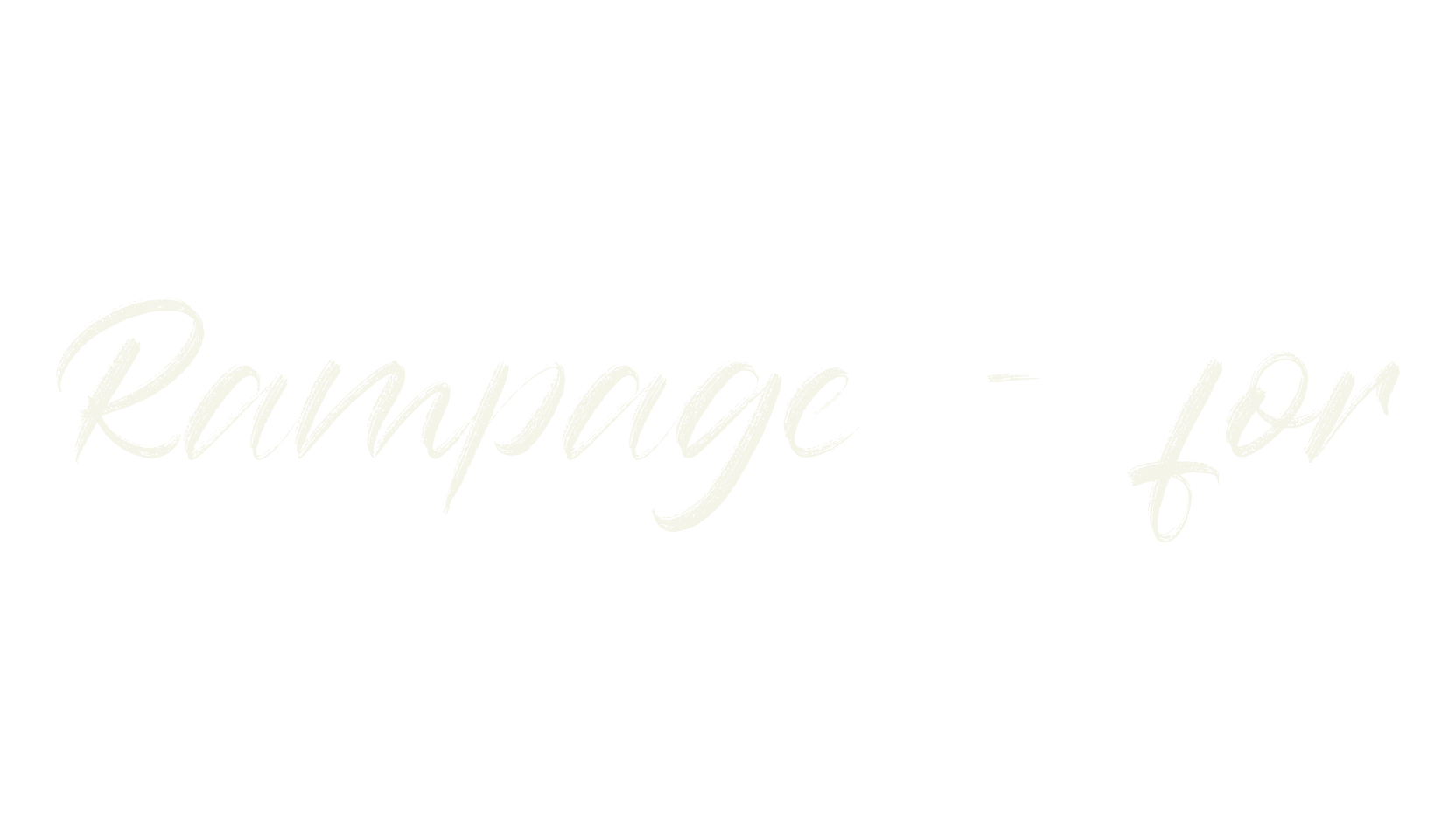 Rampage - for, bold font preview
