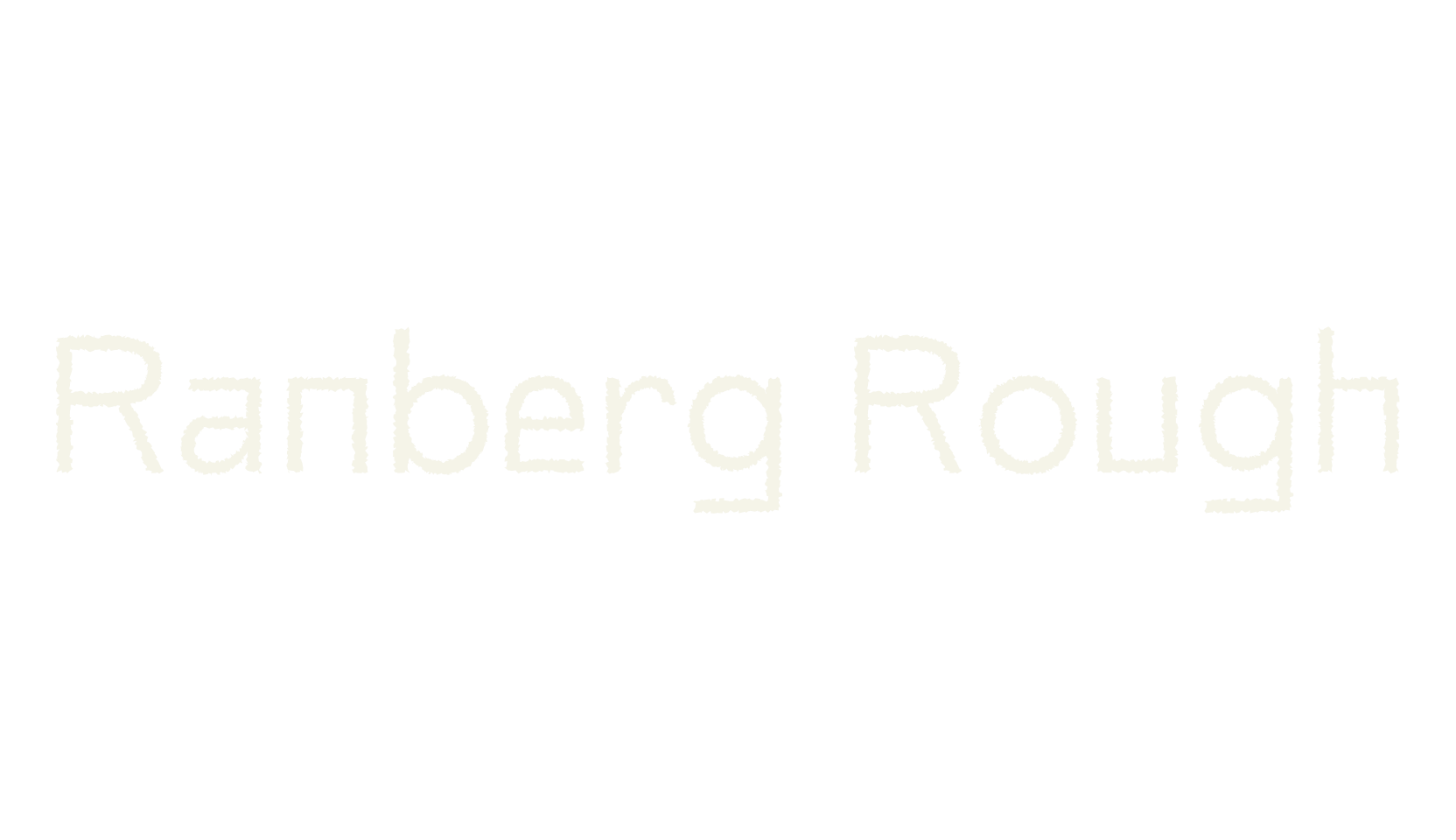 Ranberg Rough, industrial font preview