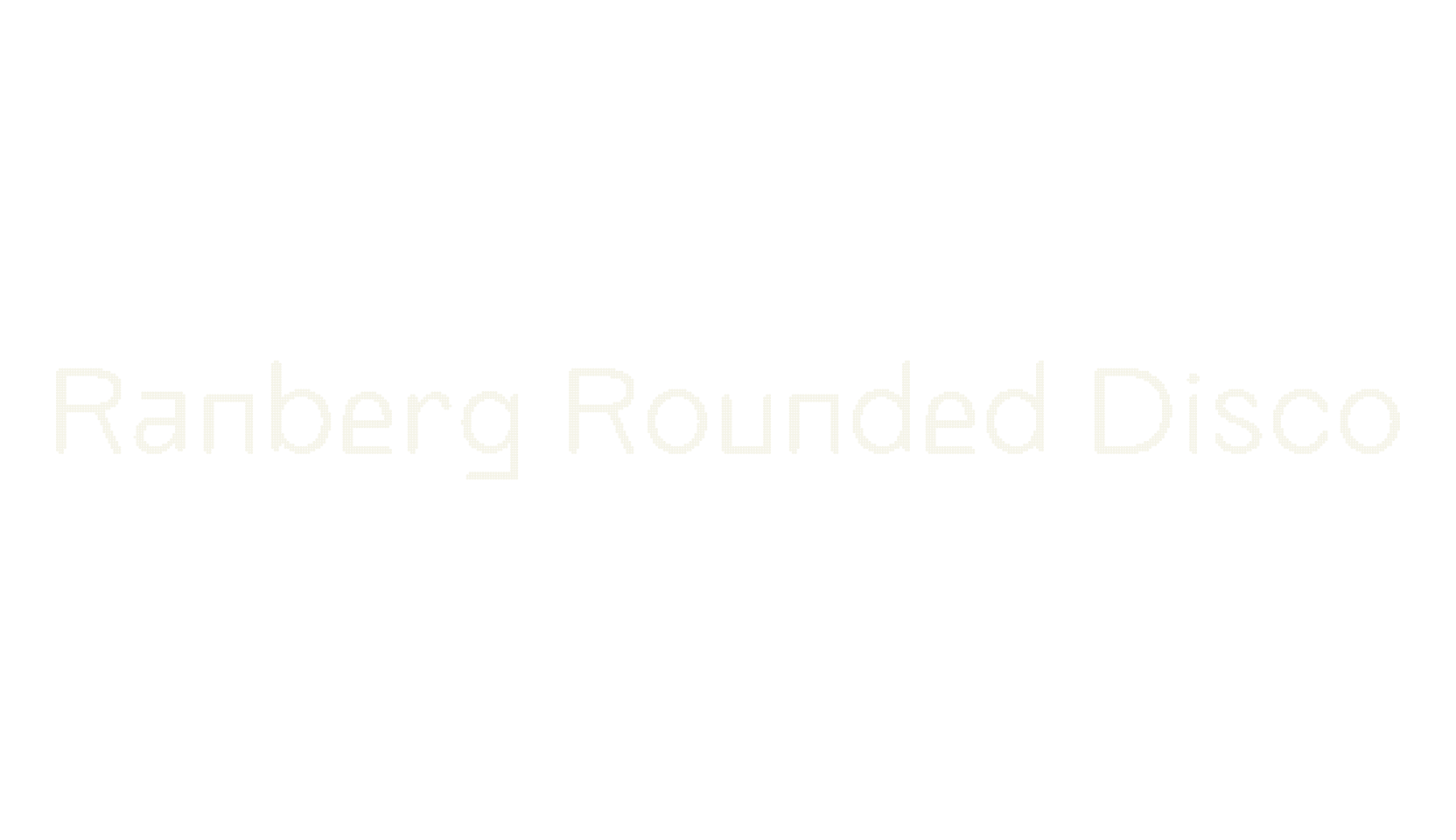 Ranberg Rounded Disco, display market font preview
