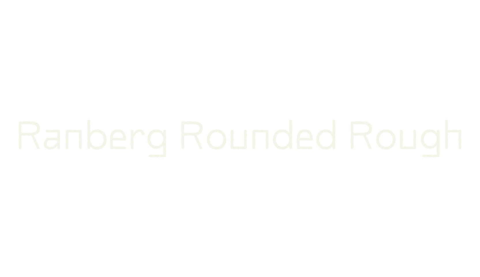 Ranberg Rounded Rough, logo font preview