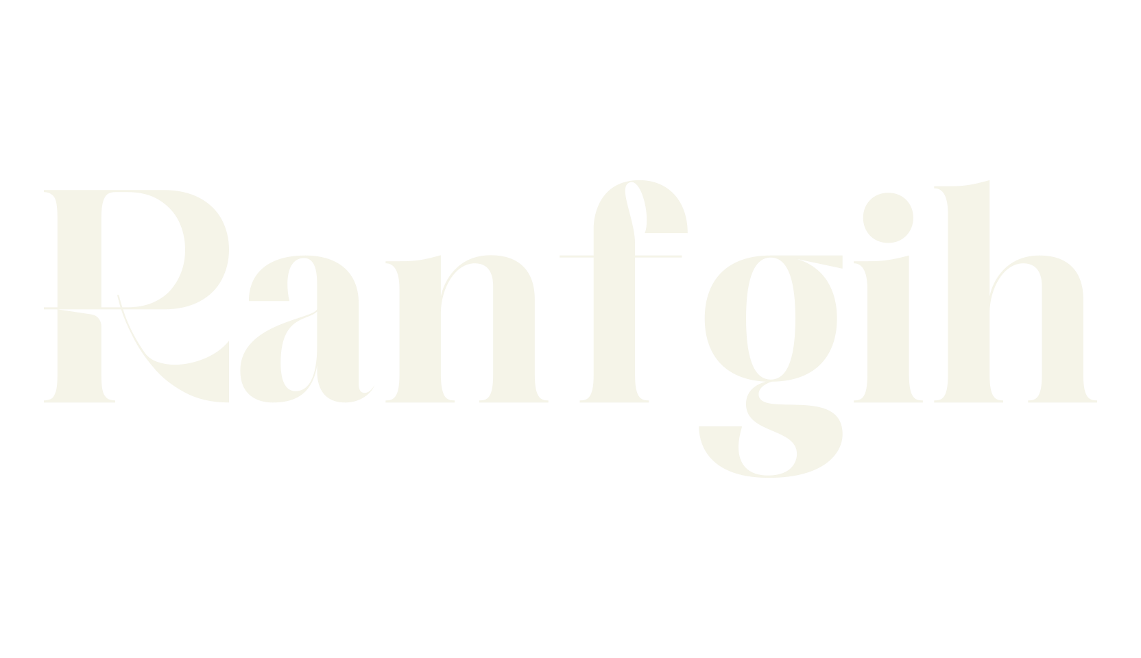 Ranfgih, serif font preview