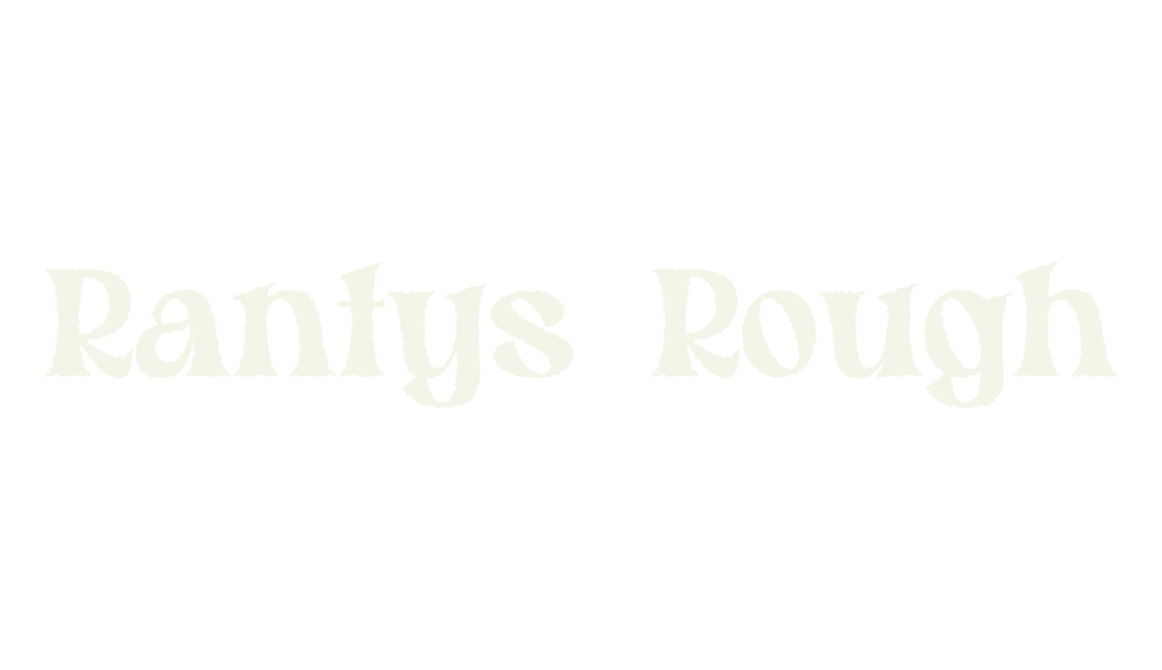 Rantys Rough, logo font preview