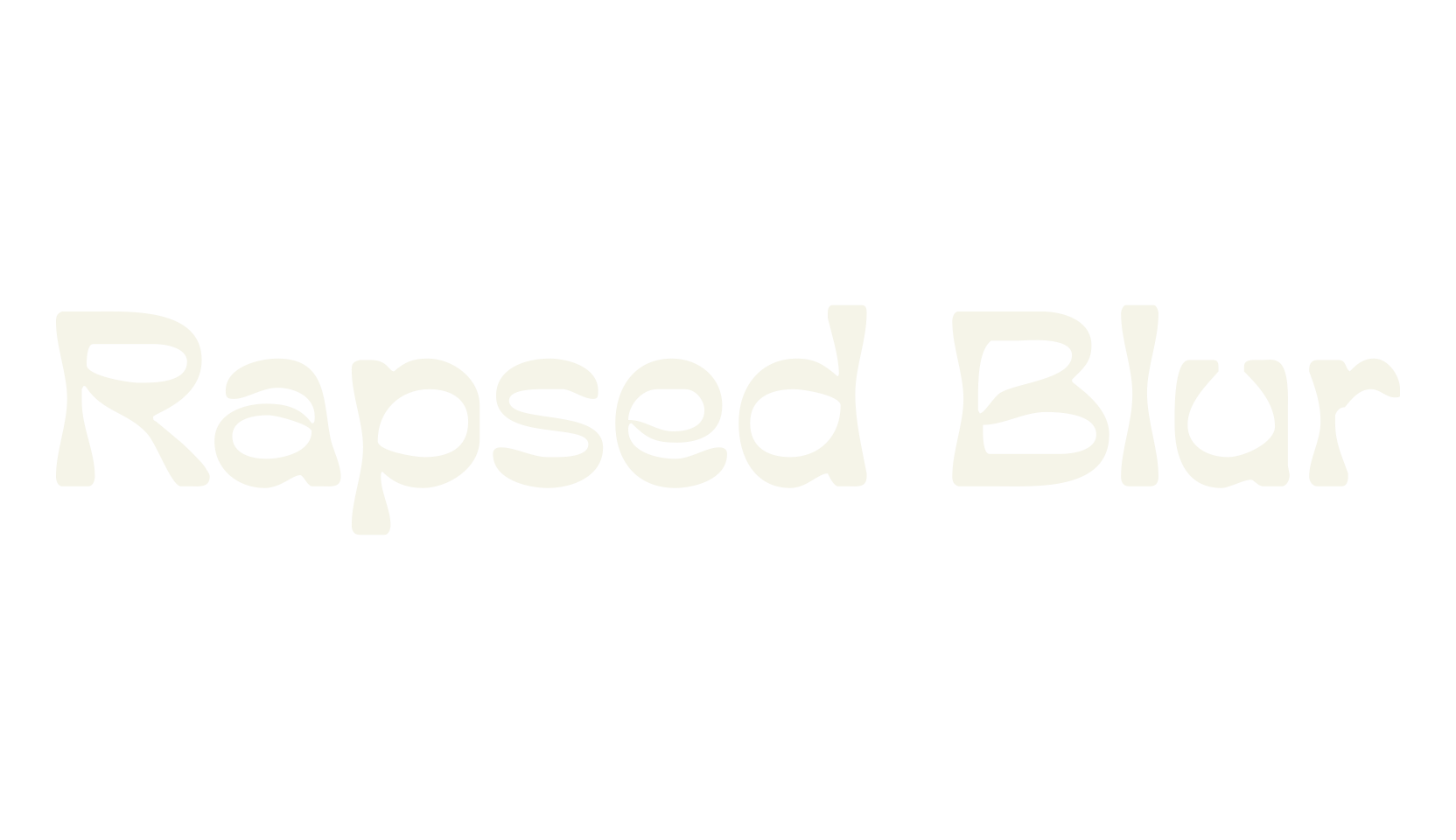 Rapsed Blur, psychedelic font preview