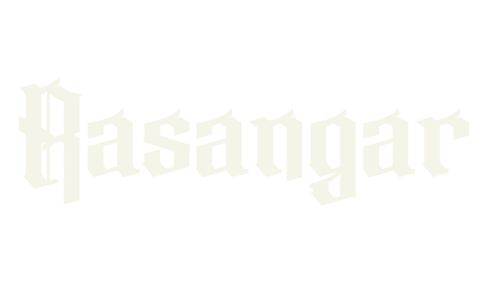 Rasangar, logo font preview