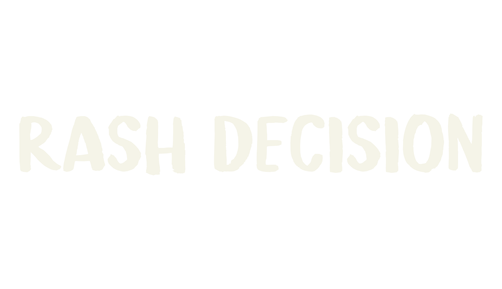 Rash Decision, brush font preview