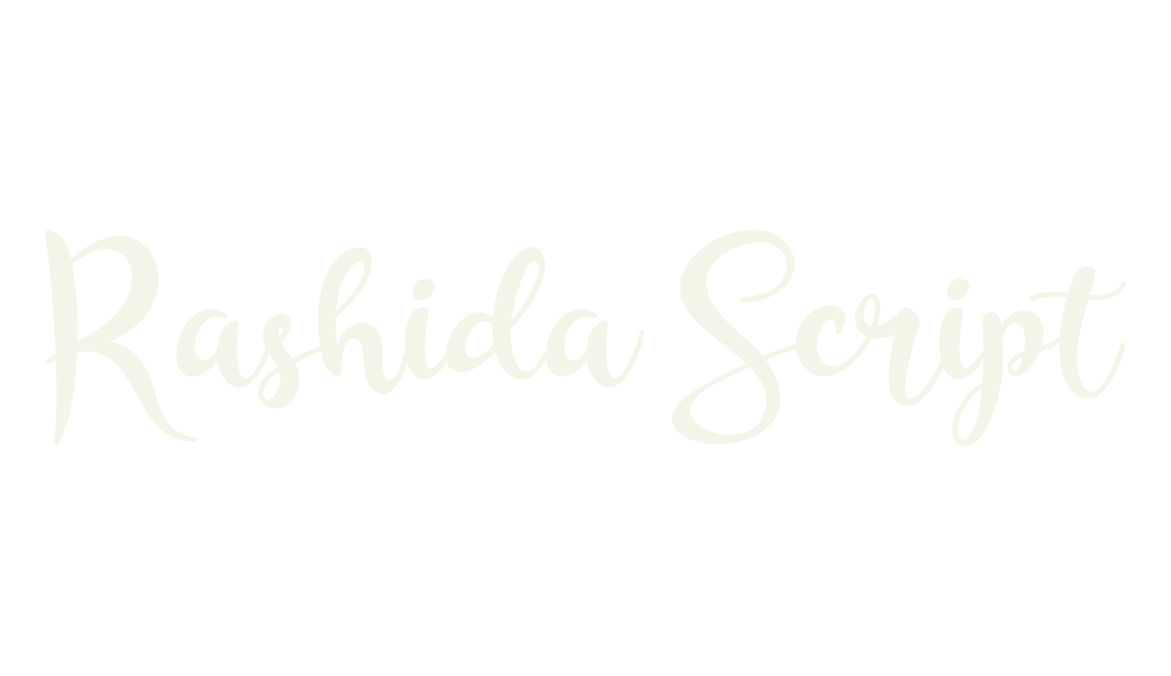 Rashida Script, cursive font preview