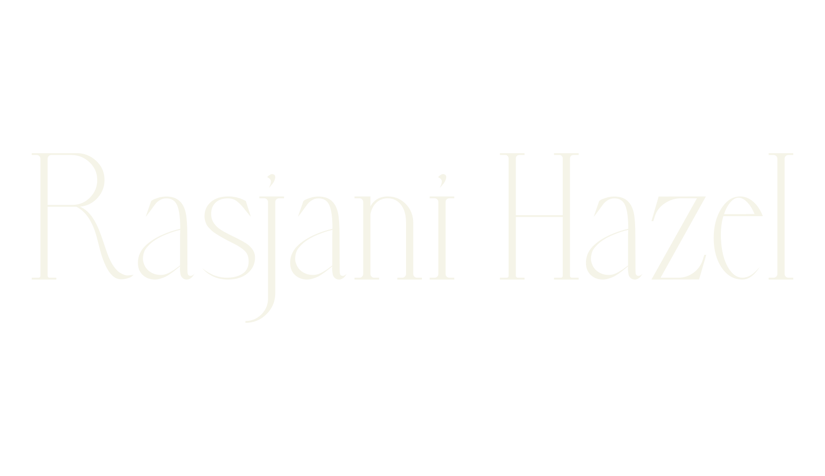 Rasjani Hazel, elegant font preview