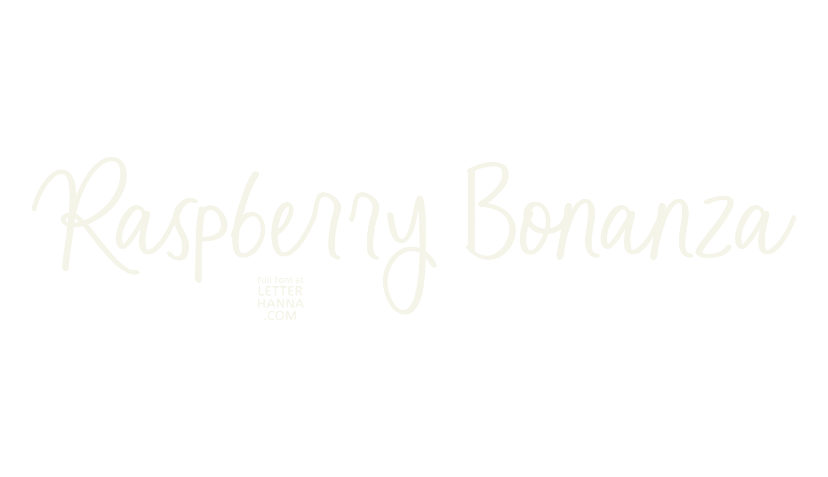 Raspberry Bonanza, cute font preview