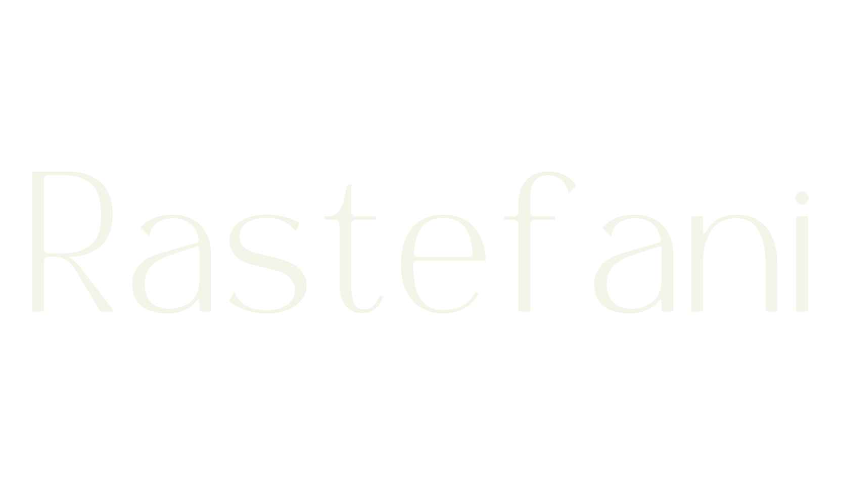 Rastefani, sans serif font preview