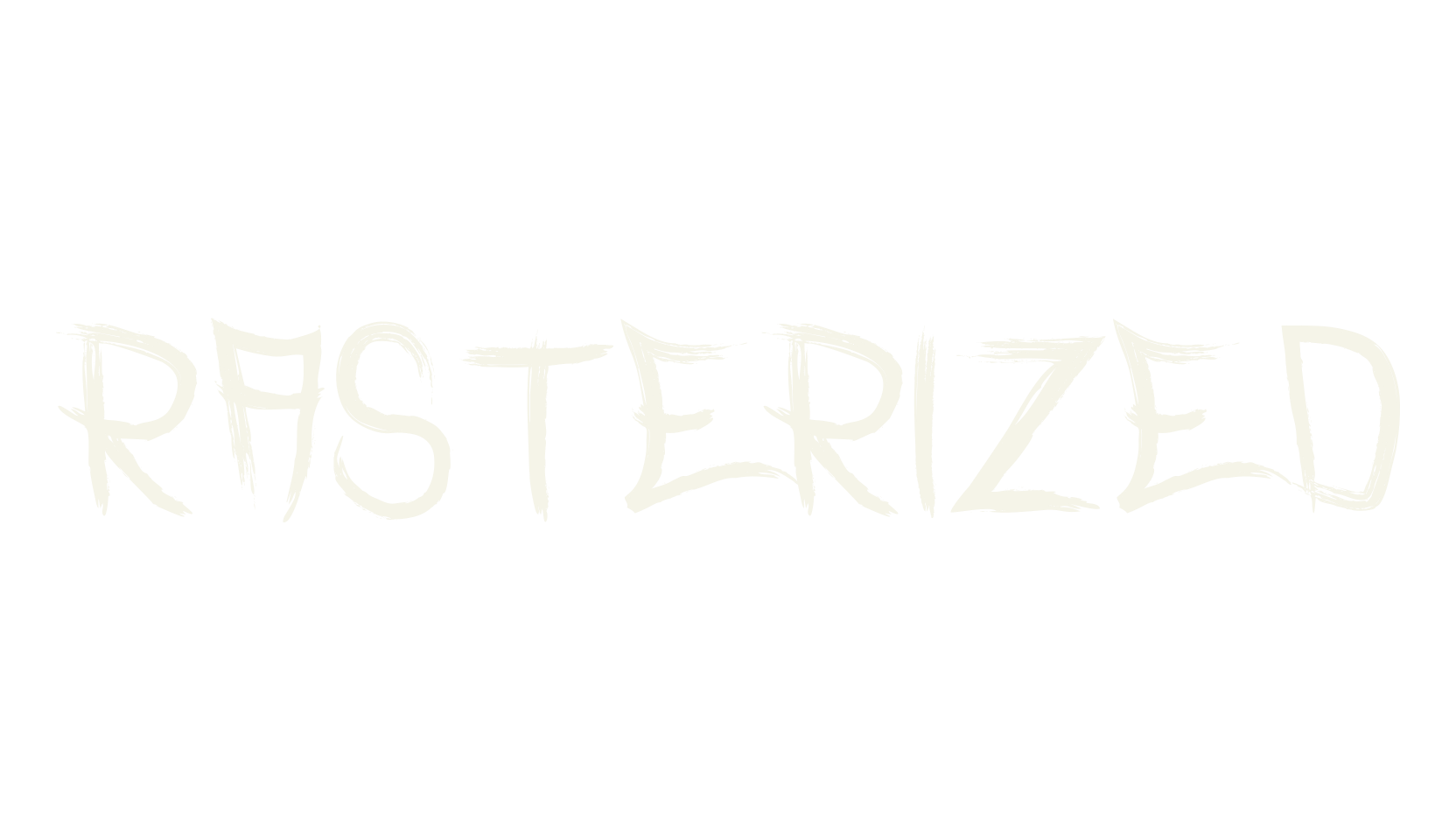 Rasterized, handwritten font preview