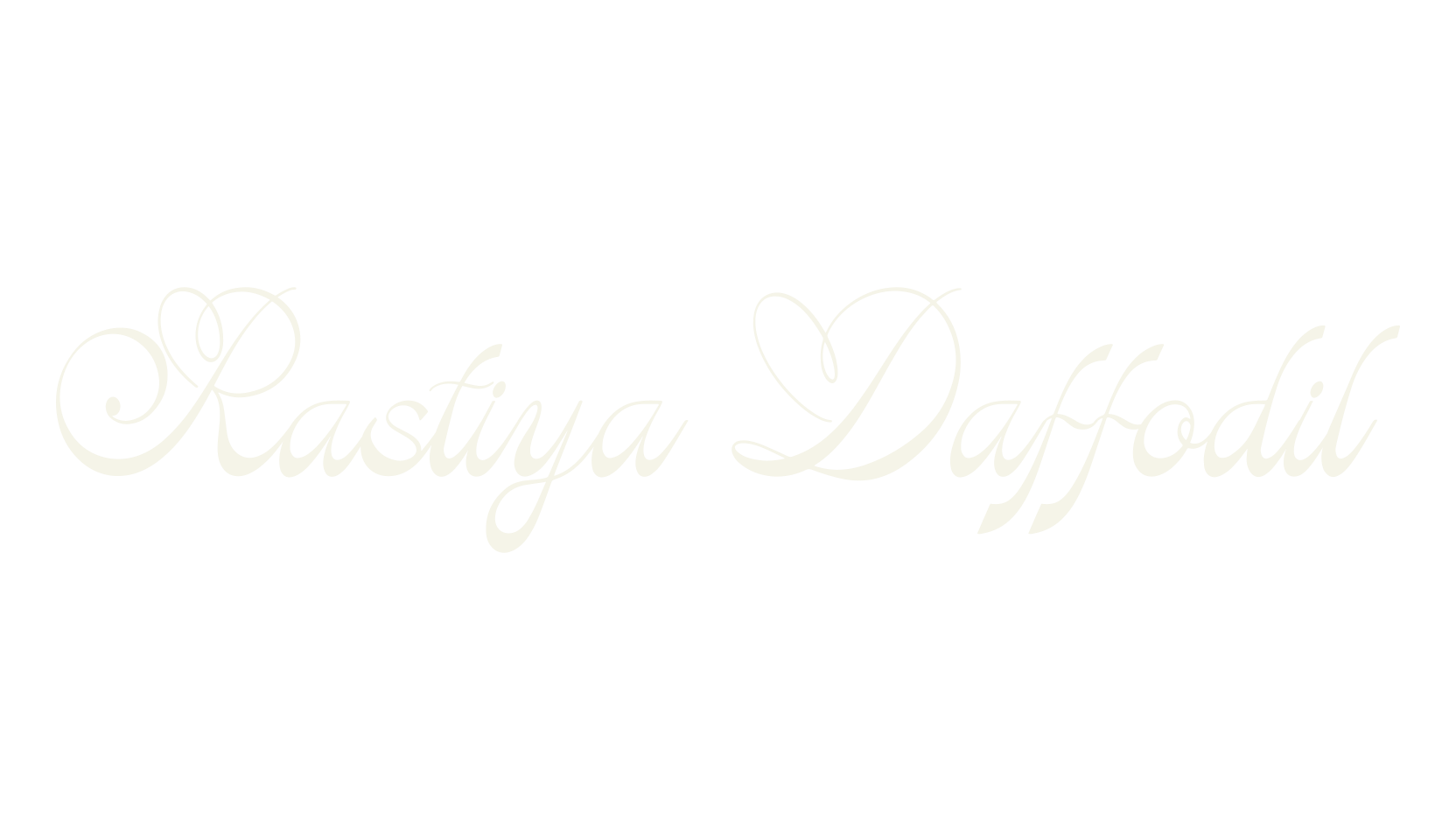 Rastiya Daffodil, calligraphy font preview