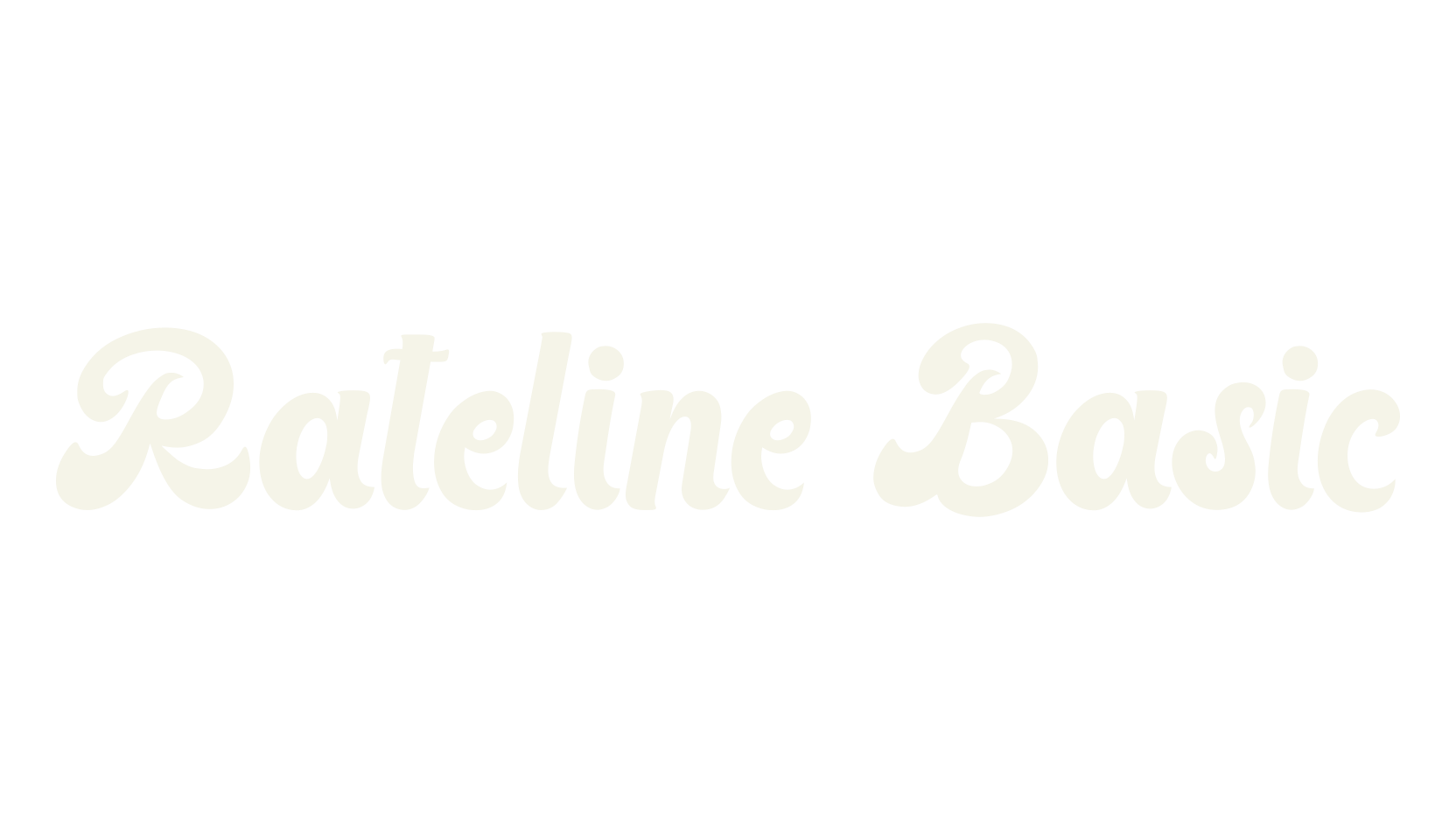 Rateline Basic, cursive font preview