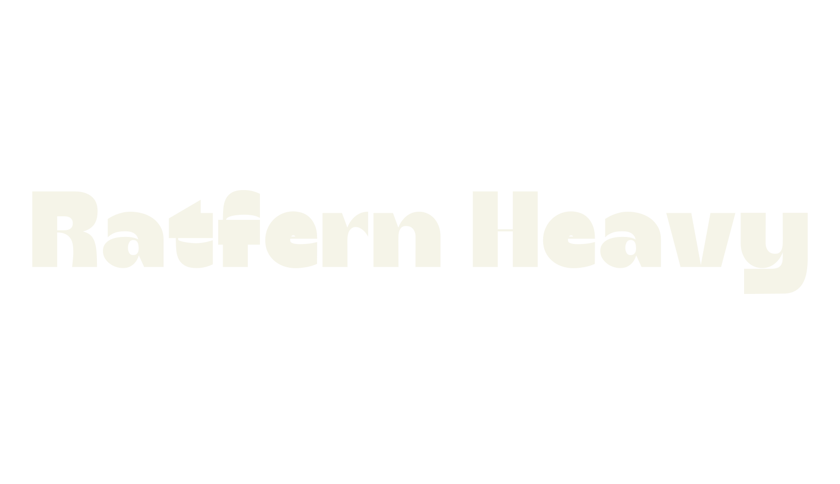 Ratfern Heavy, sans serif font preview