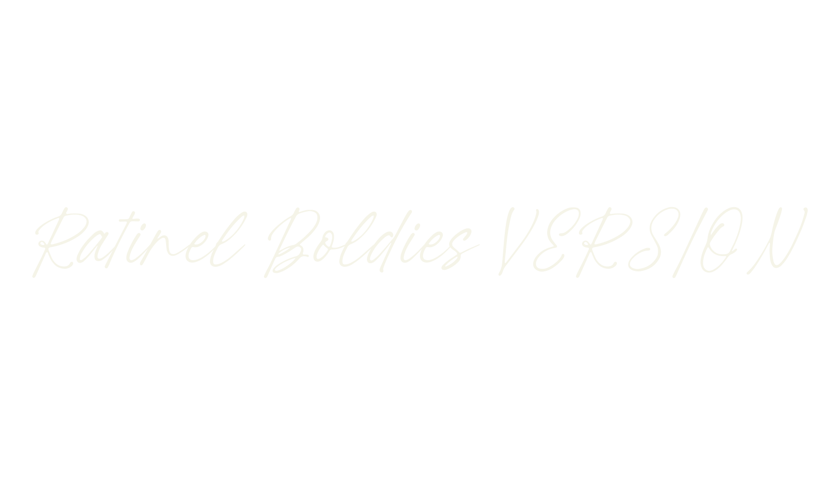 Ratinel Boldies VERSION, script font preview