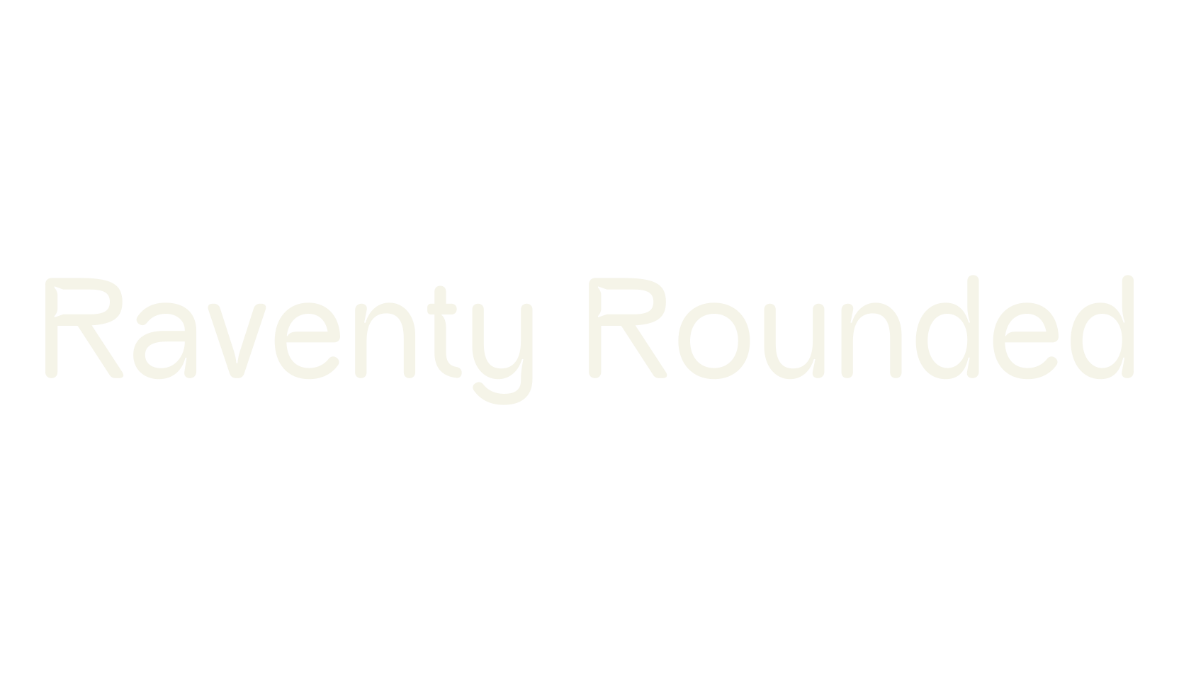 Raventy Rounded, rounded font preview
