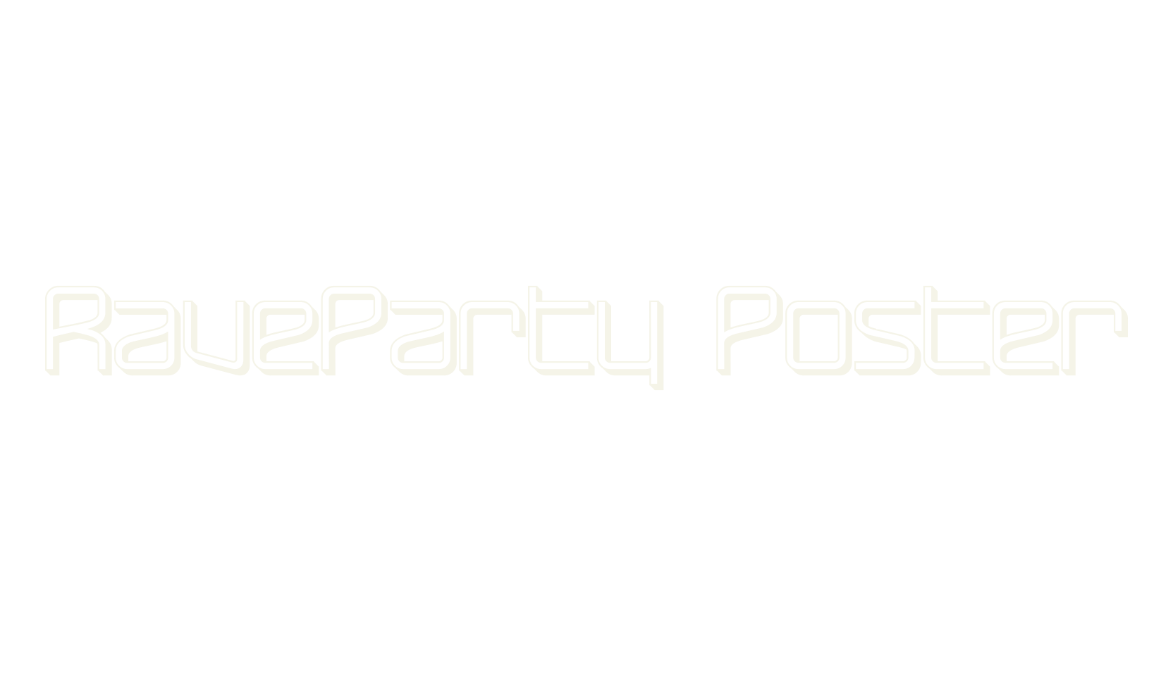RaveParty Poster, display market font preview