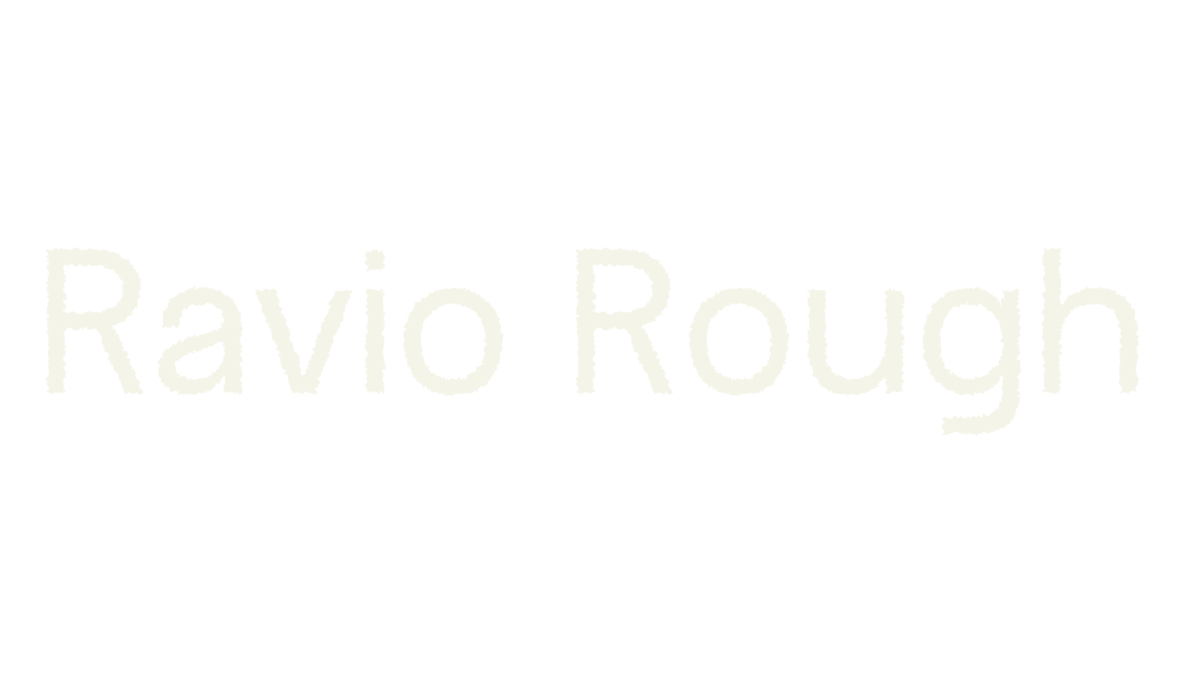 Ravio Rough, poster font preview