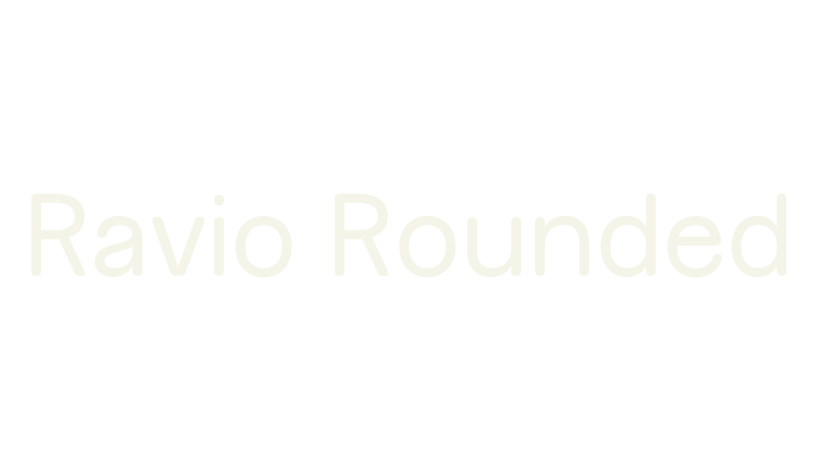 Ravio Rounded, smooth font preview