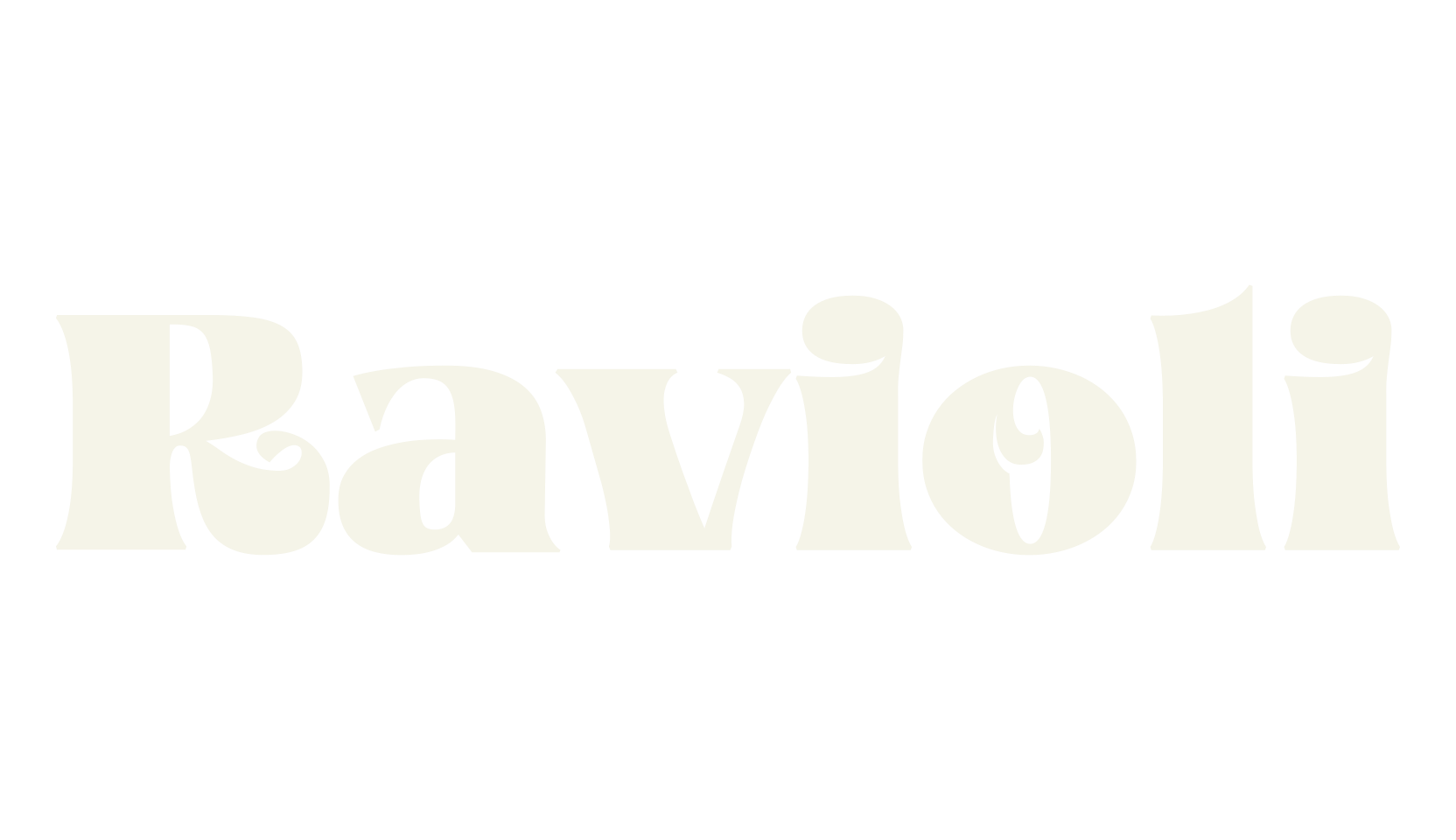 Ravioli, fashion sign font preview