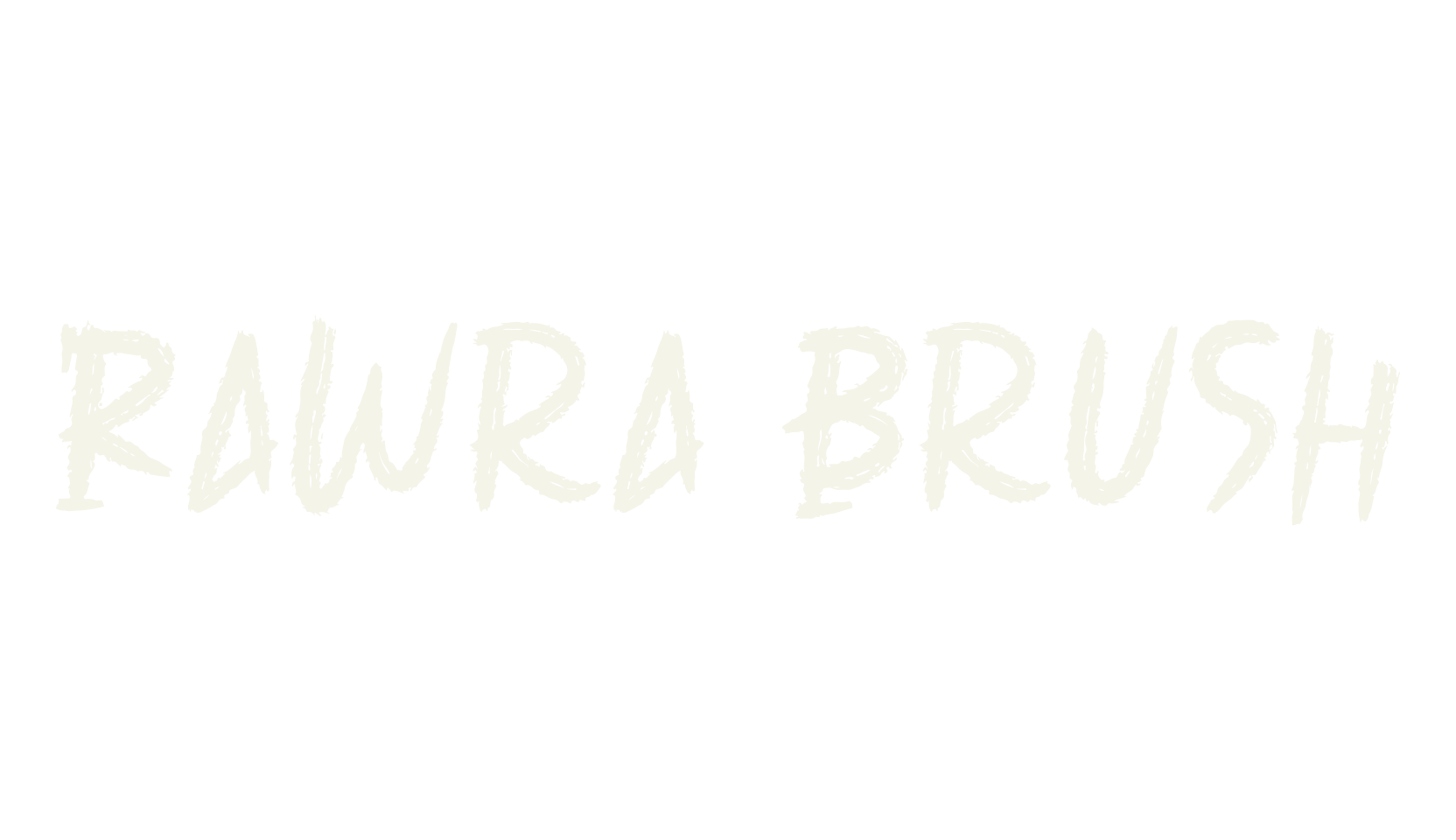 Rawra Brush, streetwear font preview