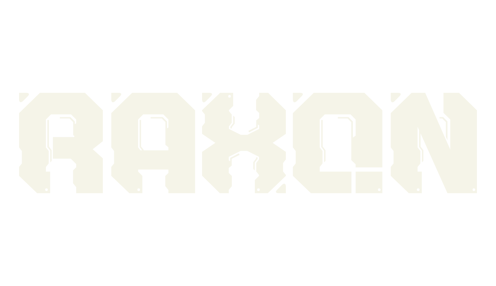 RAXON, mecha font preview