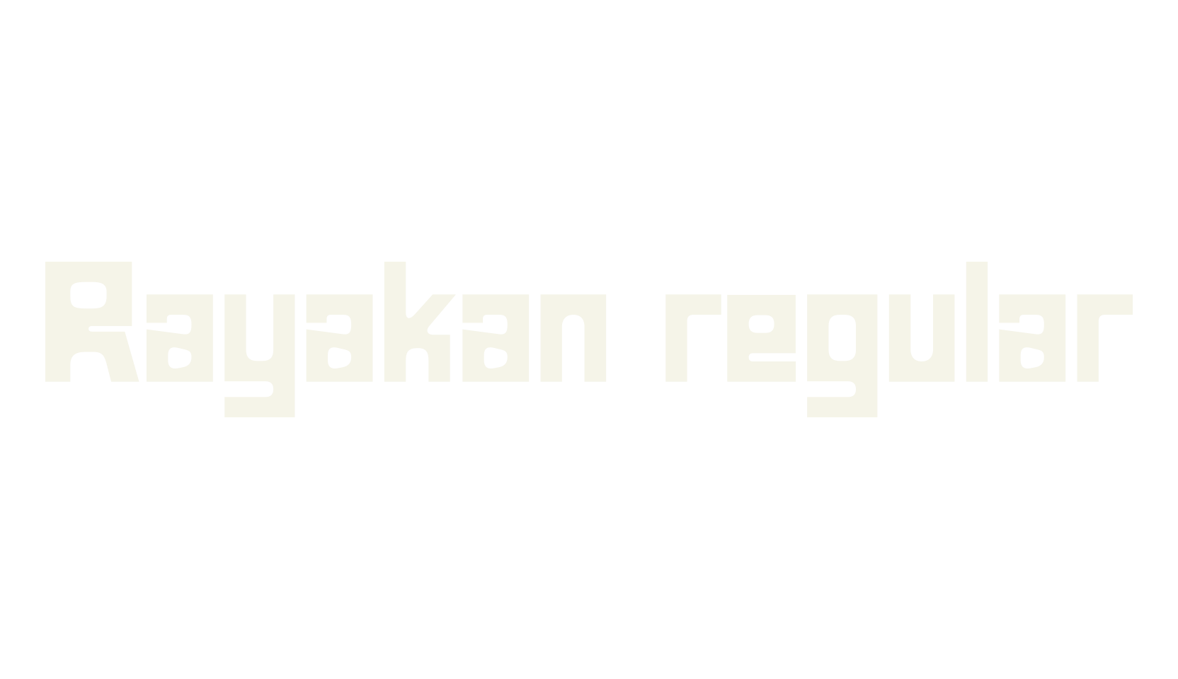 Rayakan regular, typography font preview