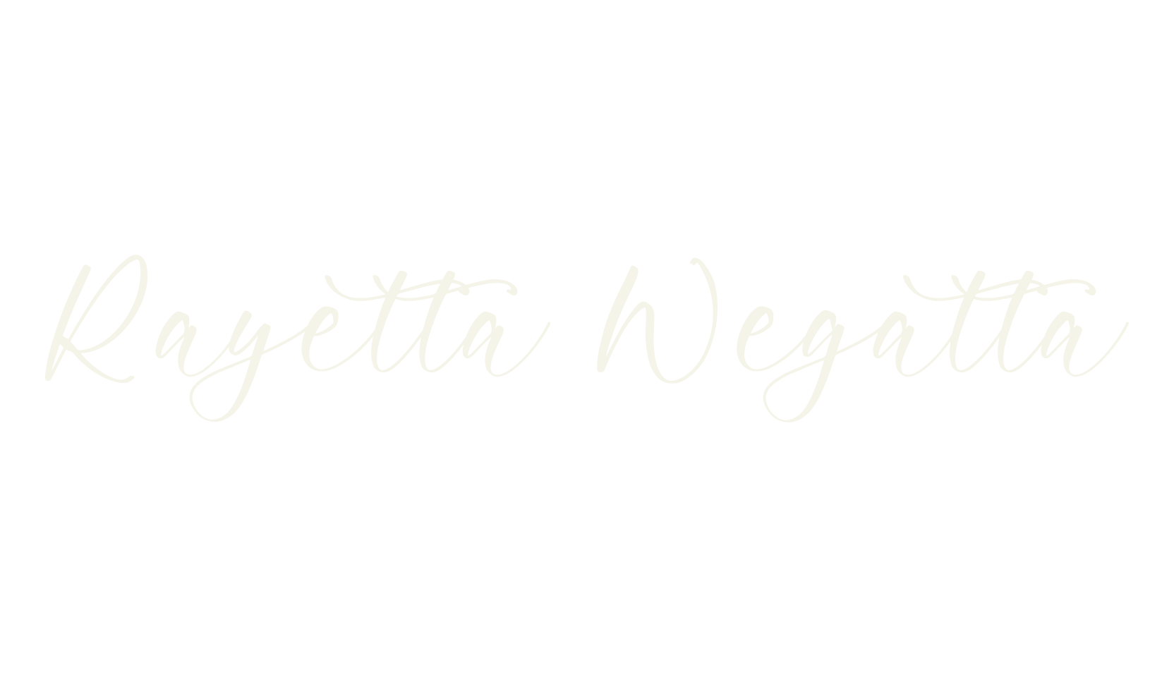 Rayetta Wegatta, cursive font preview