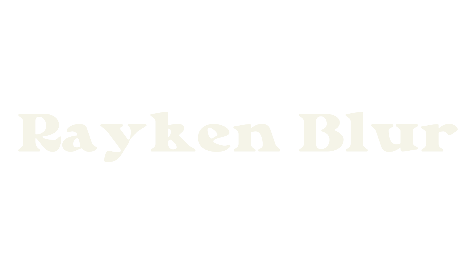 Rayken Blur, smooth font preview
