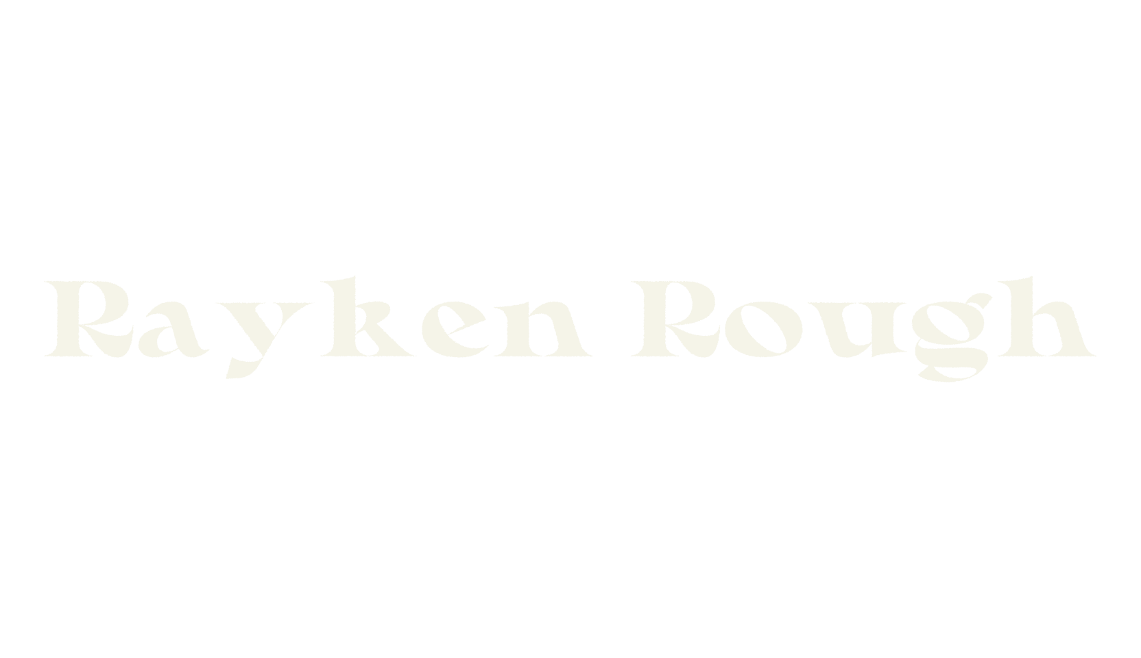 Rayken Rough, logo font preview