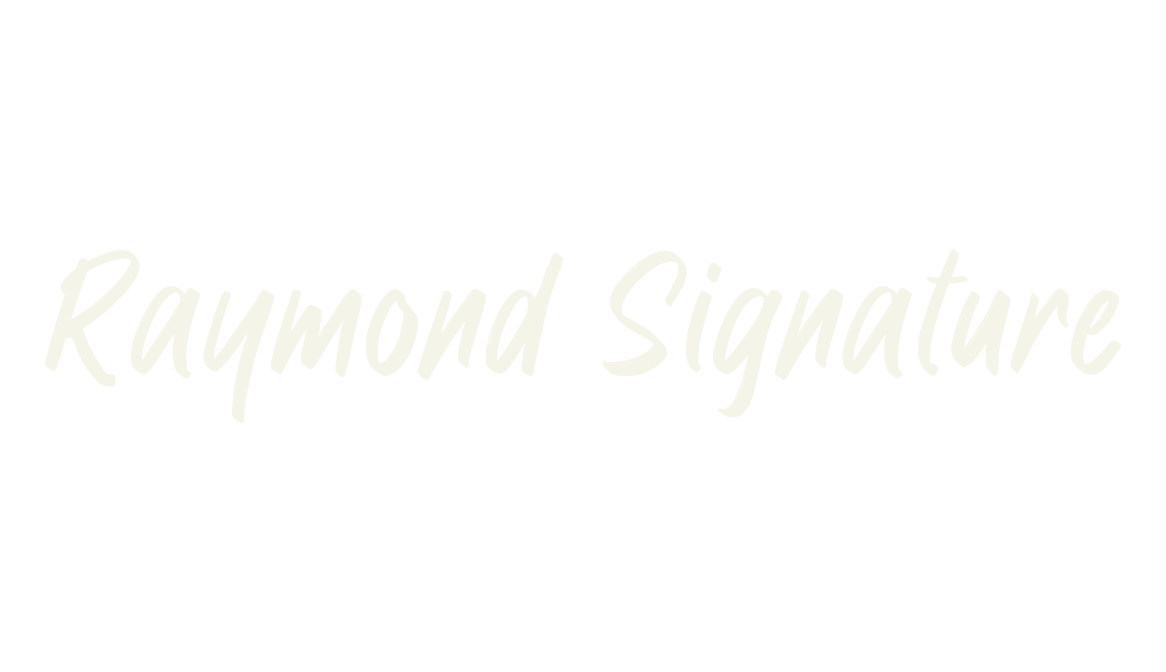 Raymond Signature, signature font preview