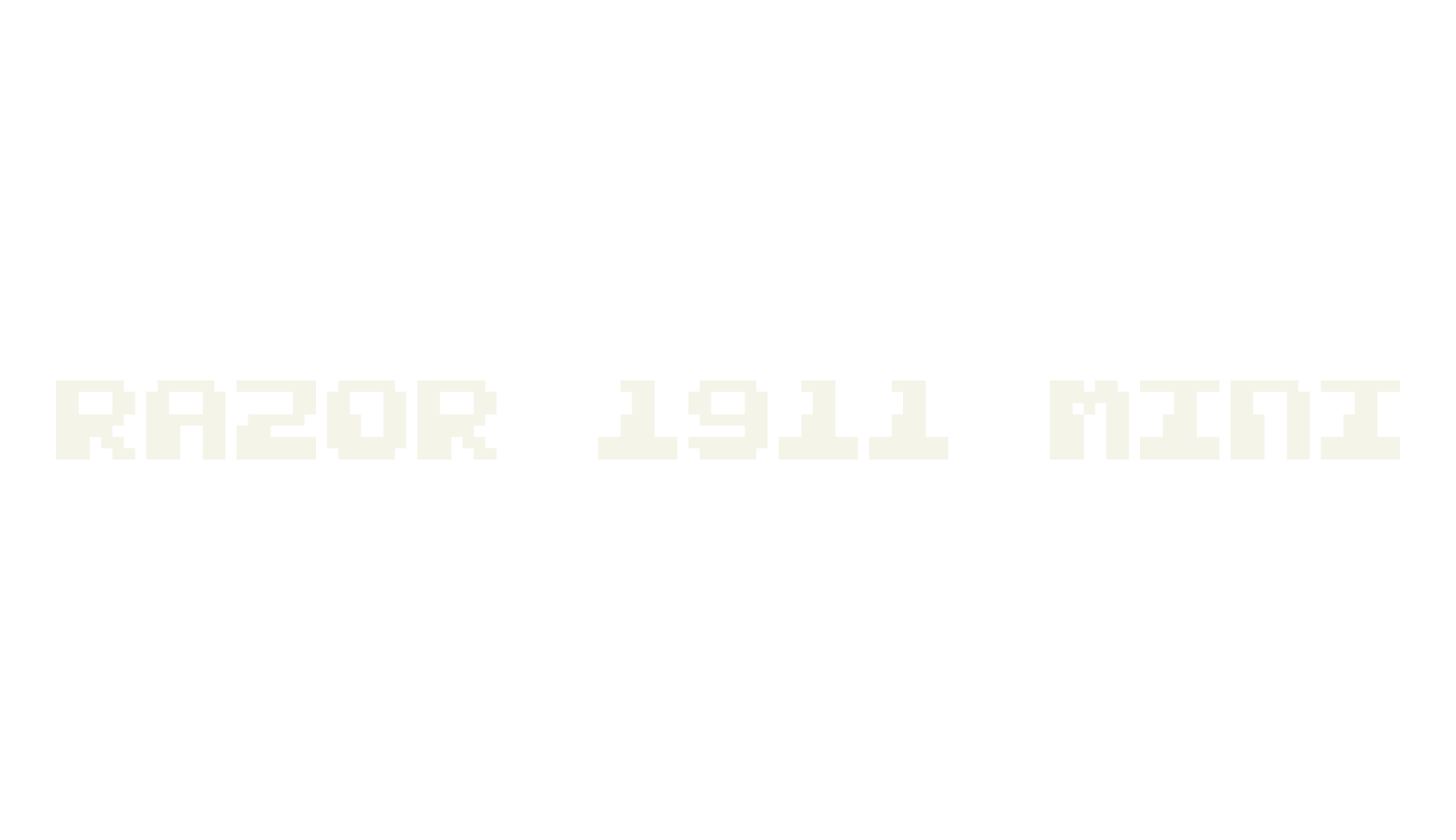 Razor 1911 Mini, pixel font preview