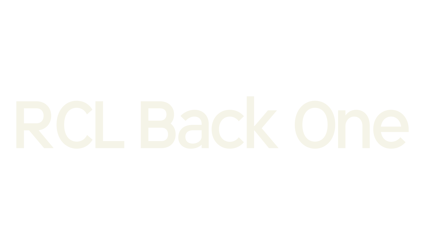 RCL Back One, sans serif font preview