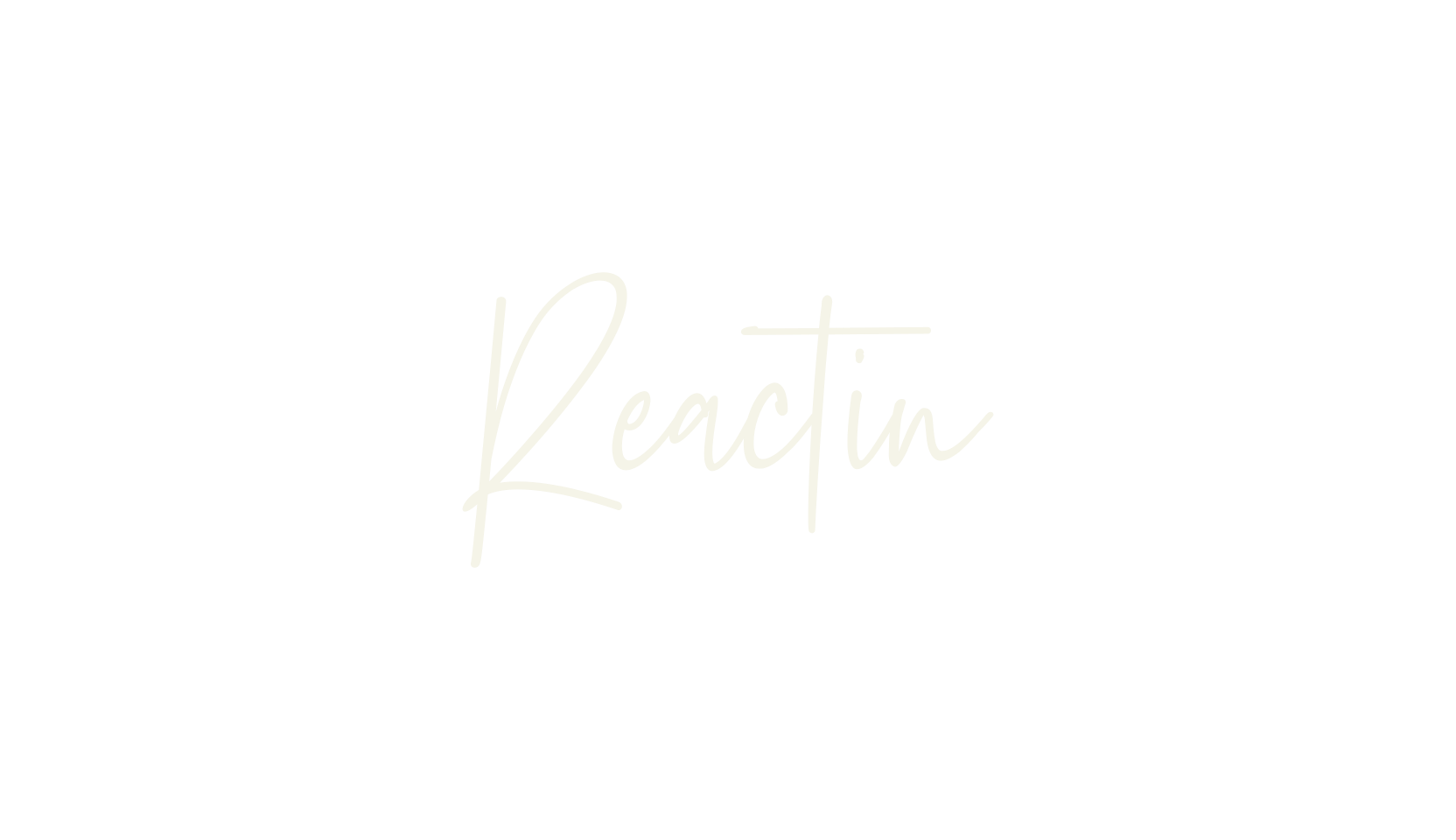 Reactin, cursive font preview