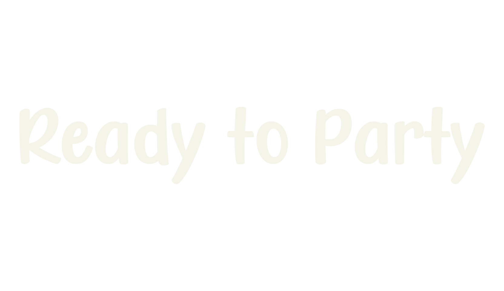 Ready to Party, handwritten font preview