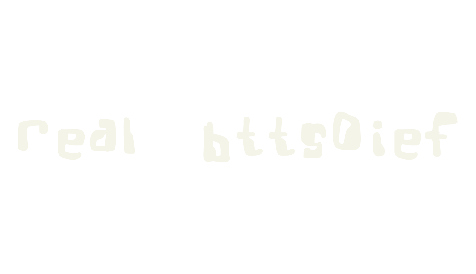 Real Bttsoief, messy font preview
