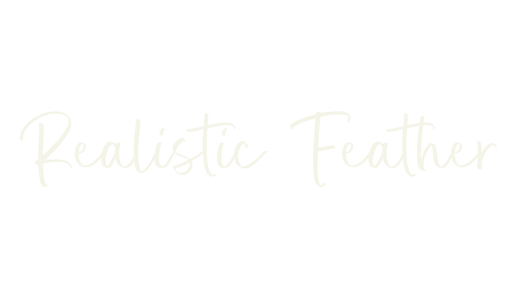 Realistic Feather, fashion script font preview