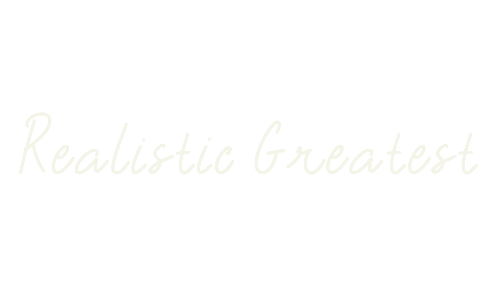 Realistic Greatest, signature font preview