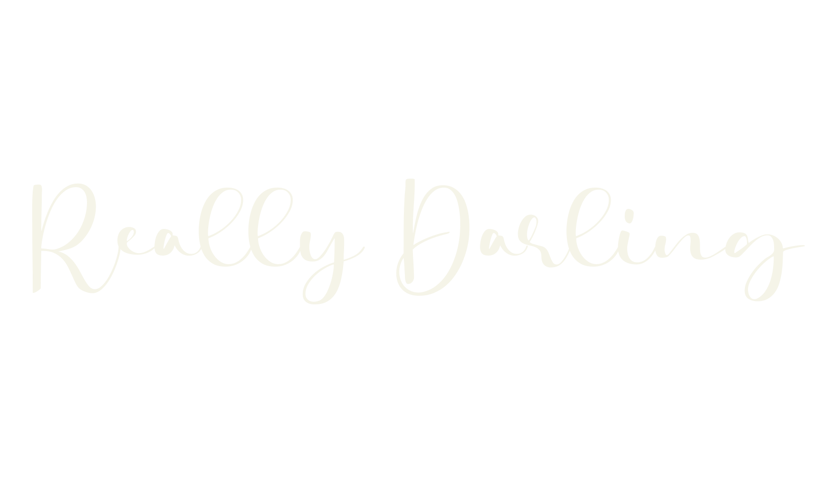 Really Darling, cursive font preview