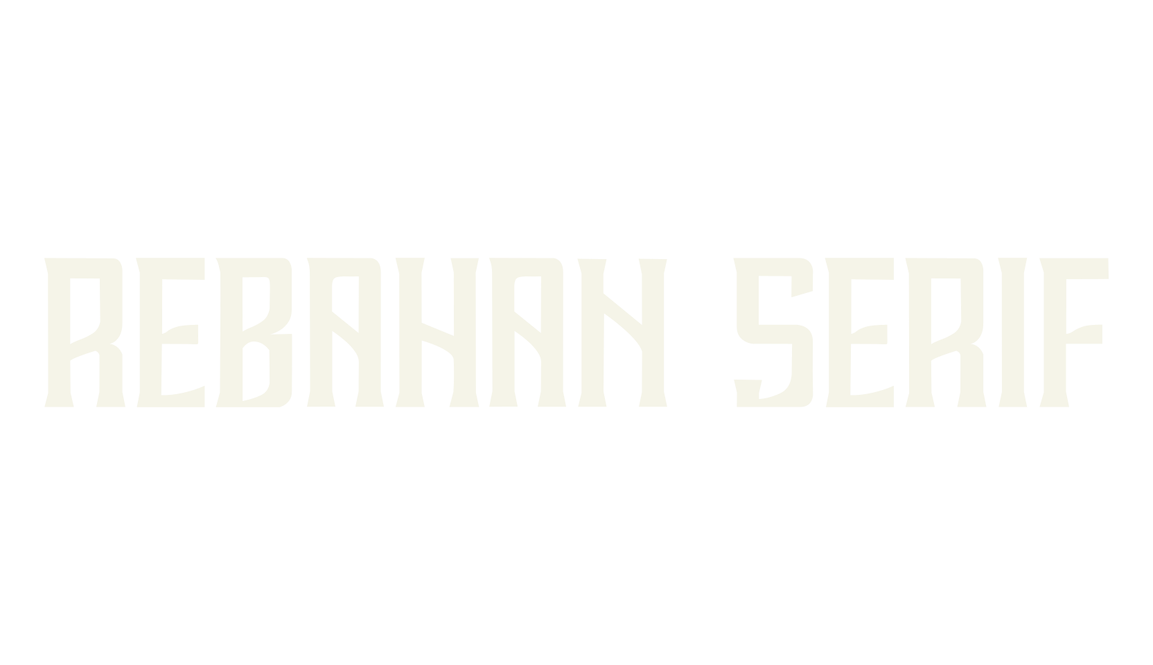 REBAHAN SERIF, serif font preview