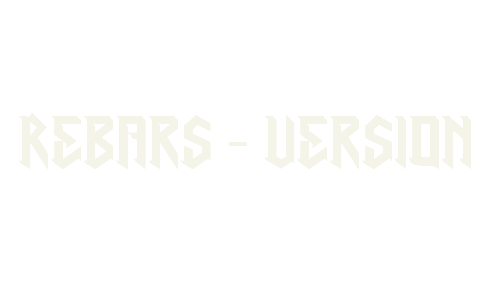 Rebars - Version, fantasy font preview