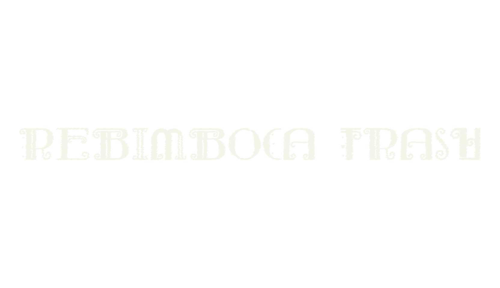Rebimboca Trash, display market font preview