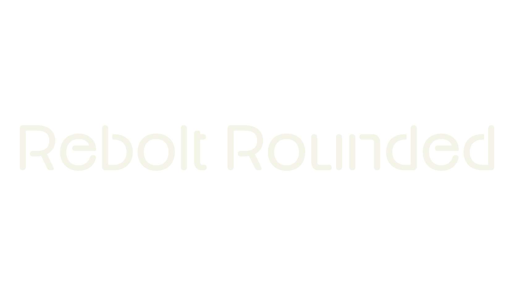Rebolt Rounded, futuristic font preview