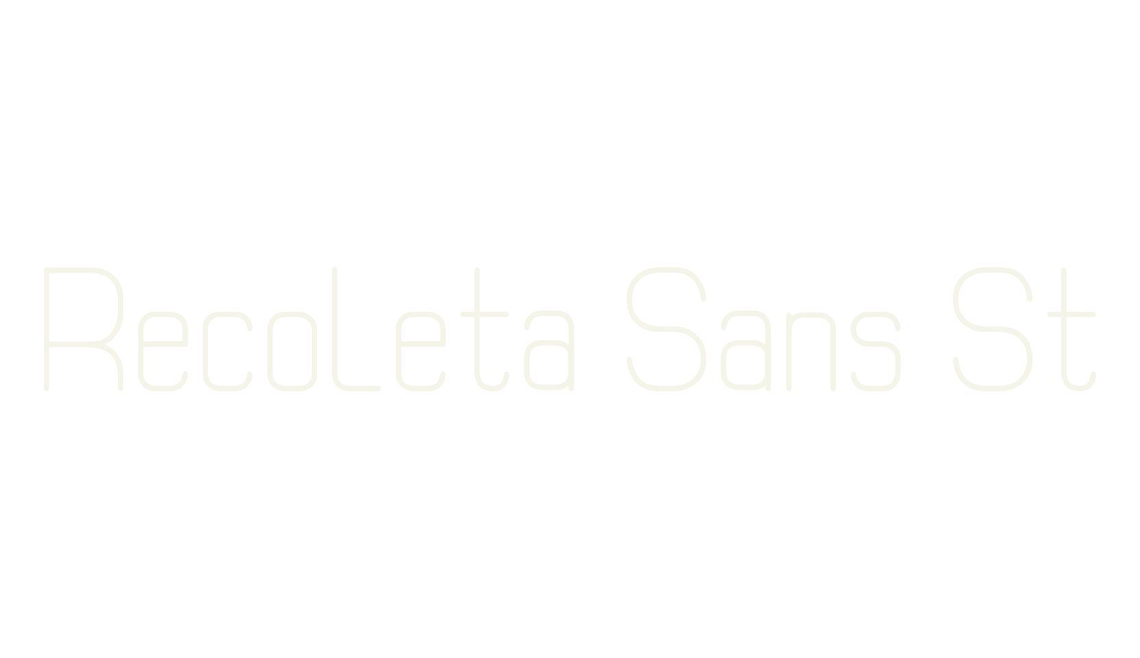 Recoleta Sans St, sans serif font preview