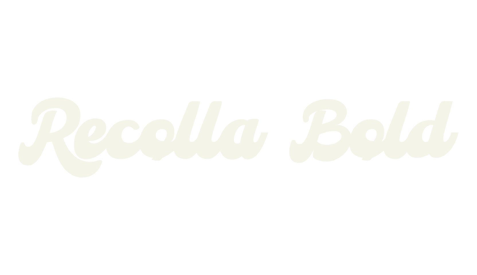 Recolla Bold, bold font preview