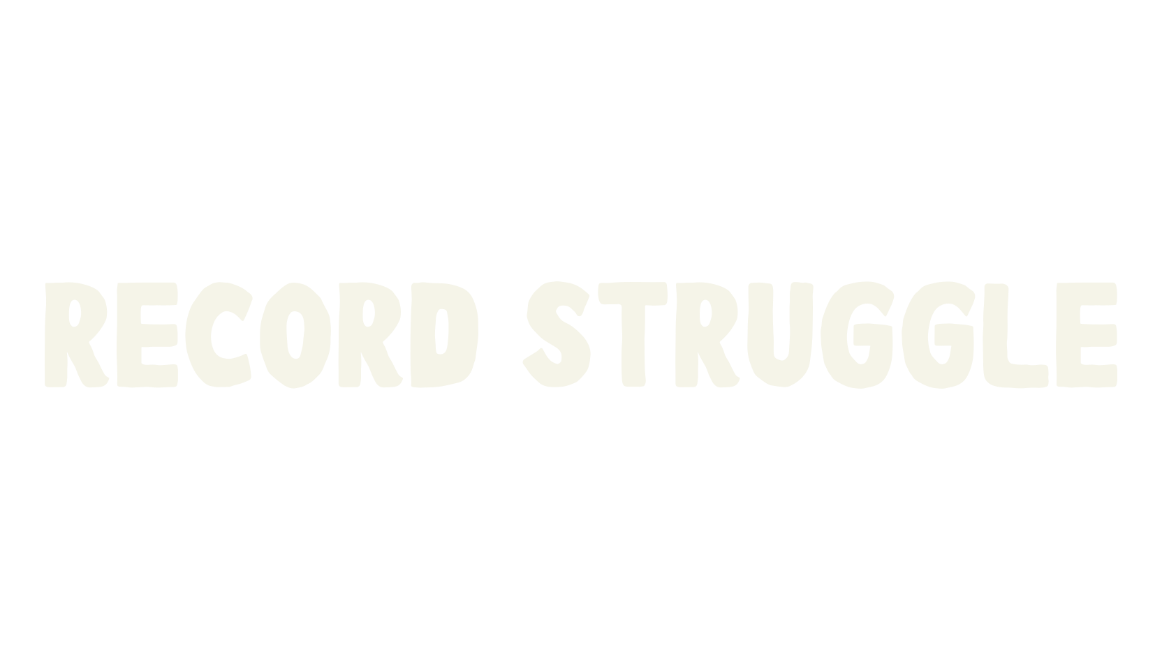Record Struggle, quirky font preview