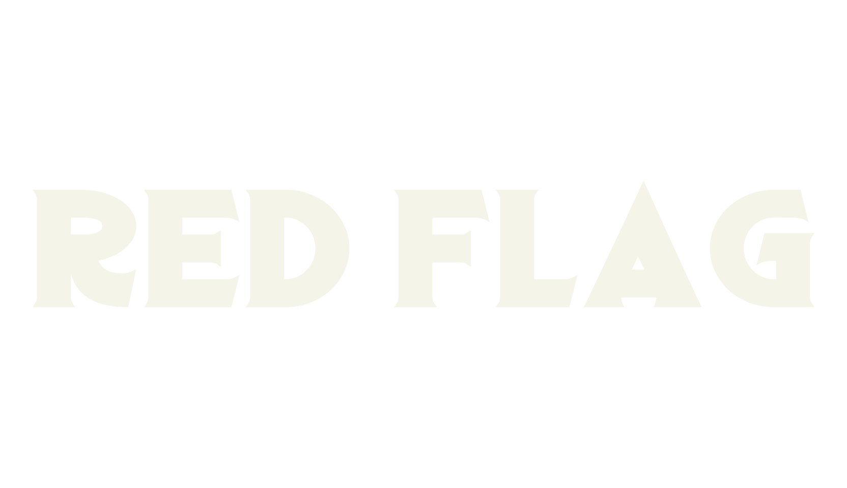 Red Flag, bold font preview