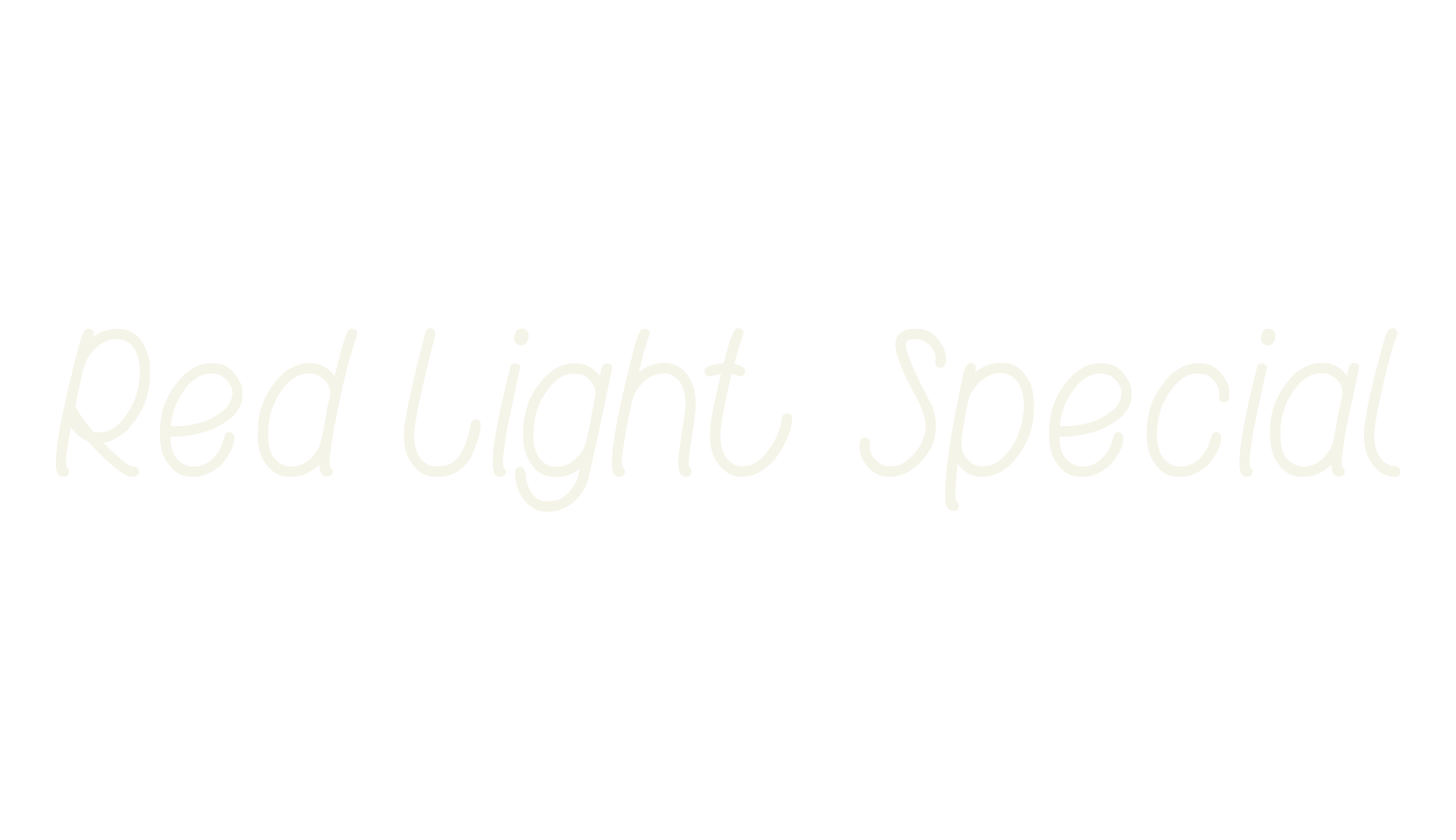 Red Light Special, fashion script font preview