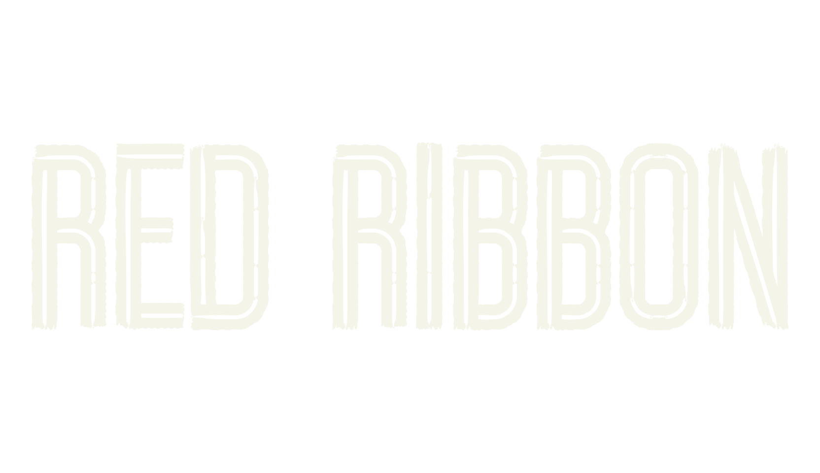 Red Ribbon, all caps font preview